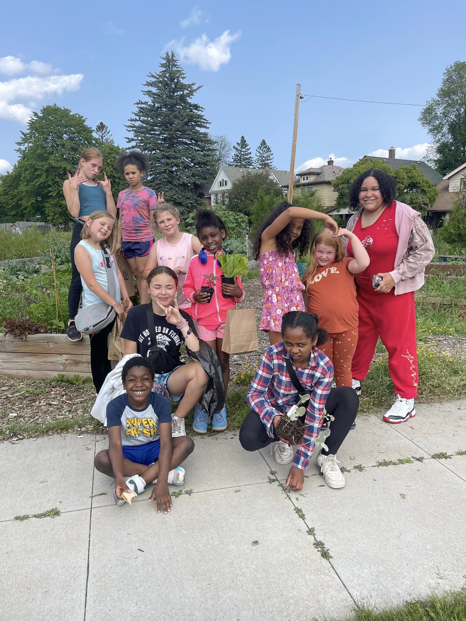 group of kids smiling